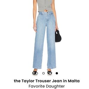 Favorite Daughter The Taylor Trouser Jeans Malta Low Rise Straight Size 26